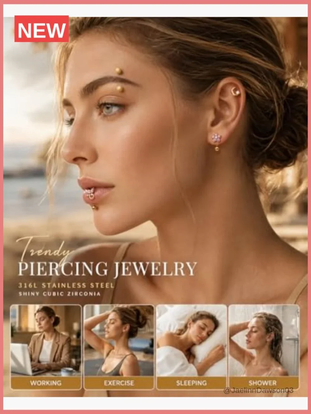 11Pcs 16G Curved Barbell Piercing Set Eyebrow Rook Daith Tragus Jewelry